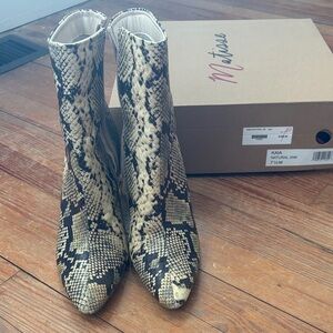 Matisse Natural Snakeskin Ankle Boots